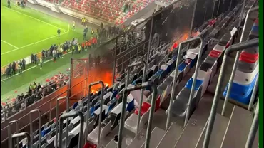 Fanii Dinamo au devastat stadionul Ghencea la meciul cu Steaua. Cum arată peluza nord pe care au vrut s-o incendieze