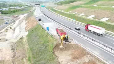 O nouă surpare pe A10 Sebeș - Turda, la doar câțiva metri de locul unde autostrada tocmai a fost demolată și reconstruită
