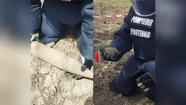 Doi bărbați din Botoșani au găsit o grenadă și un proiectil în timp ce lucrau pe câmp