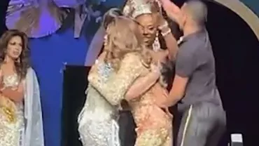 Finalul total neașteptat al unui concurs de frumusețe / Un bărbat a distrus coroana câștigătoarei, pentru că soția sa a pierdut