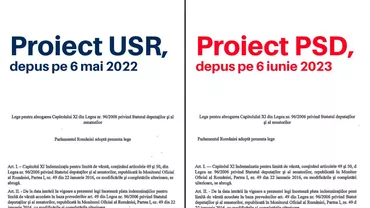 PSD s-a molipsit de boala plagiatului: Social-democrații au copiat 100% proiectul USR de desființare a pensiilor speciale ale parlamentarilor (FOTO)