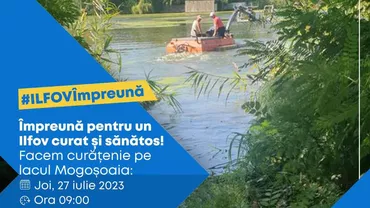 Amplă acțiune de ecologizare organizată joi de Consiliul Județean Ilfov pe lacul Mogoșoaia