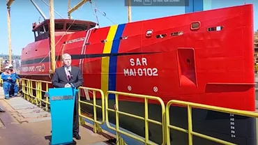 UMPMV - Predoiu, cu ocazia lansării la apă a primei nave multirol a IGSU: E o bijuterie tehnică. Această navă va salva vieți / România poate să demonstreze o expertiză de prim rang în lume (VIDEO)