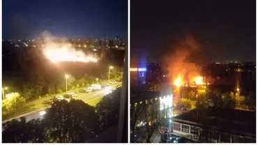 Incendiu masiv pe partea retrocedată din Parcul IOR (VIDEO)