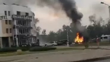 O rachetă rusească a lovit un hotel din Zaporojie. O persoană ucisă și alte 14 rănite (FOTO, VIDEO)