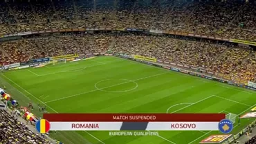 România - Kosovo: Meci oprit temporar din cauza torțelor și mesajelor politice
