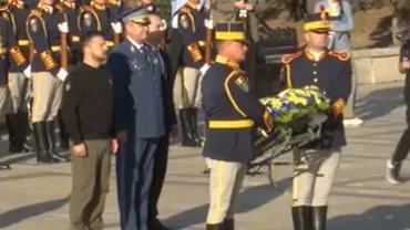 Președintele Ucrainei a depus o coroană la Monumentul Eroilor din Parcul Carol (VIDEO)