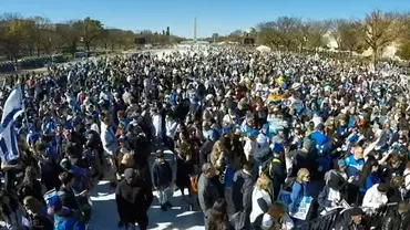 Miting pro-Israel în Washington DC. Peste 200.000 de participanți, estimați că au venit deja la protest (VIDEO)