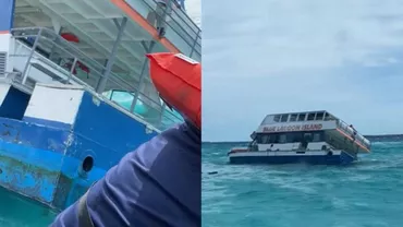 Feribot plin cu turiști, scufundat în mare! Un turist american a decedat (VIDEO)