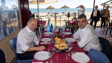 Marcel Ciolacu, discuții cu Olaf Scholz despre Schengen și provocările Europei: „Un prânz social-democrat între doi prieteni, cu aceleași gânduri pentru Europa!” (VIDEO, FOTO)