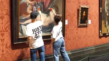 Activiștii Just Stop Oil au vandalizat un muzeu de artă din Londra. Au spart geamul unui tablou al lui Velázquez