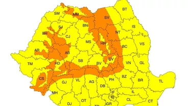 Cod portocaliu și galben de ninsori viscolite și vânt puternic, până în Ajunul Crăciunului / Alertele, valabile în toată țara