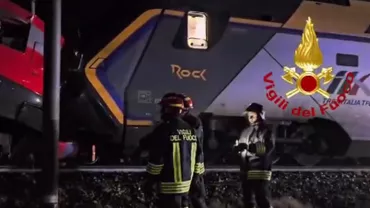 Cel puţin 17 persoane au fost rănite în urma coliziunii dintre două trenuri, în nord-estul Italiei (VIDEO)