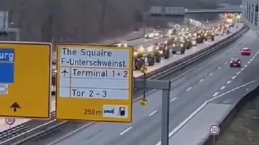 Tensiunile cresc în Germania: Fermieri au blocat accesul către aeroportul din Frankfurt