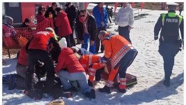 Clipe de coșmar pe pârtia din Azuga. Un turist a făcut stop cardiac