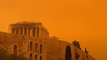 Grecia, sub praf saharian. Cum arată priveliștea de pe Acropole (VIDEO)