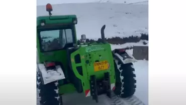 A nins pe Transalpina. În stațiunea Rânca este încă iarnă (VIDEO)