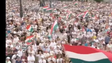 Protest la Budapesta, cu zeci de mii de participanți: „Să ne luăm înapoi Ungaria, pas cu pas” (VIDEO)