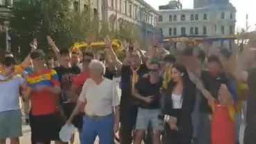 Mii de bucureșteni au ieșit în stradă după victoria României în meciul cu Ucraina de la EURO 2024
