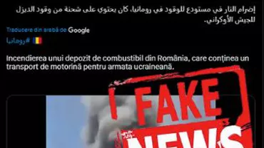 MApN demontează o știre falsă promovată de propaganda rusă cu privire la incendierea unui depozit de carburanți din Bragadiru