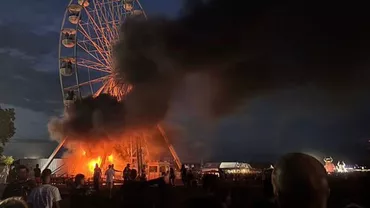65 de oameni au fost răniți, după ce o roată de distracții a luat foc, lângă Leipzig (VIDEO)