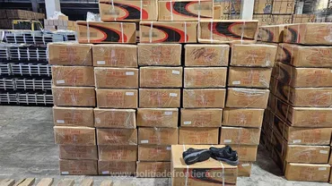 Încălţăminte sport de un milion de euro, contrafăcută, descoperită în Portul Constanța
