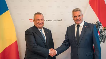 Nicolae Ciucă, întâlnire-surpriză cu cancelarul Austriei, Karl Nehammer: Vom avea foarte curând susținerea Austriei pentru intrarea deplină în Schengen!