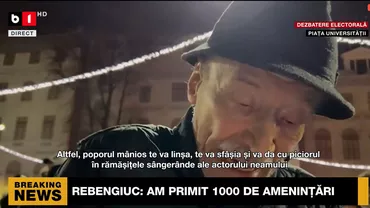 Victor Rebengiuc (91 de ani) a participat la manifestația pro-democrație de la Universitate: „Înainte să vin aici, am primit o amenințare că mă omoară, că mă calcă în picioare” (VIDEO)