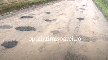 Un bărbat din Timiș a astupat singur gropile de pe stradă. „Acuma e un pic mai bine așa” (VIDEO)