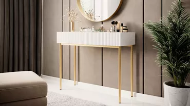 Măsuță de toaletă elegantă: cum să o asortezi cu stilul dormitorului tău?