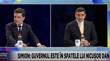 Schimb dur de replici între Nicușor Dan și George Simion, în timpul dezbaterii prezidențiale: Simion este în alianță, la Consiliul General București, cu PSD-ul / Nicușor Dan ne-a făcut niște oferte interesante, cu niște directori la teatru...