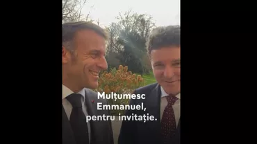 Cum s-au filmat Nicușor Dan și Emmanuel Macron, la Paris. Președintele Franței a ținut să transmită și un mesaj în limba română (VIDEO)