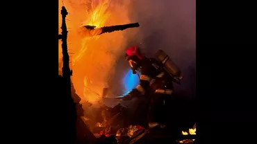 Incendiu puternic în Tigveni, Argeș: un bărbat a fost găsit carbonizat