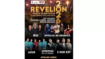 Revelion 2026 în Piața Alba Iulia: Spectacole multimedia și concerte live. Acessul este gratuit