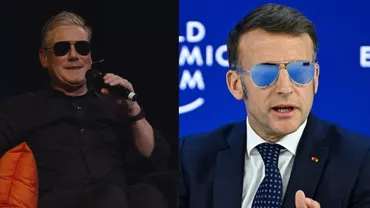 Macron a devenit ținta ironiilor din cauza ochelarilor pe care îi poartă. Premierul britanic, Keir Starmer, l-a imitat pe președintele francez la o emisiune televizată(VIDEO)