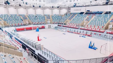 Imagini spectaculoase cu Sala Polivalentă din Tulcea. Construcții Erbașu: „Lucrările au ajuns la un stadiu de execuție de 96%” (FOTO)