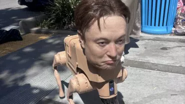 Un câine robot cu chipul lui Elon Musk a stârnit reacții pe străzile din San Francisco