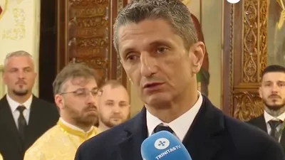 Discursul lui Răzvan Lucescu la înmormântarea lui Mircea Lucescu: „A fost tatăl meu și va rămâne tatăl meu. A iubit România din toți rărunchii lui” (VIDEO)