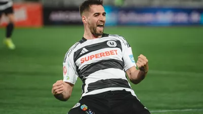 Universitatea Cluj se menține în lupta pentru titlu. Victorie la limită cu Rapid (1-0)