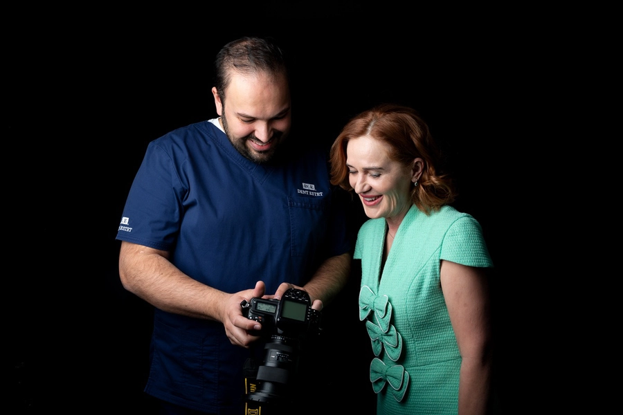 Foto: Dr. Adelin Radu și Dr. Oana Taban, fondator DENT ESTET